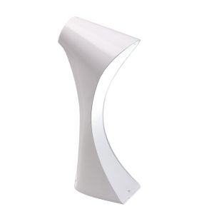 Ora Table Lamp 1 Light E27, Gloss White / White Acrylic / Polished Chrome, CFL Lamps INCLUDED