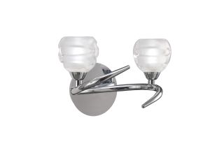 Loop Wall Lamp Switched 2 Light G9 ECO, Polished Chrome