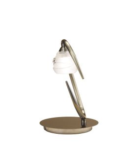 Loop Table Lamp 1 Light G9 ECO, Antique Brass