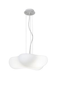 Eos IP44 Pendant 4 Light E27, Matt White/Opal White