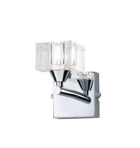 Cuadrax Wall Lamp 1 Light G9, Polished Chrome