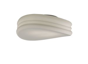 Mediterraneo Flush Ceiling / Wall 3 Light E27 Large, Frosted White Glass