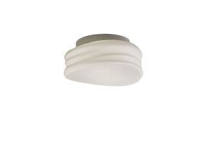 Mediterraneo Ceiling / Wall 2 Light GU10 Small, Frosted White Glass, CFL Lamps INCLUDED