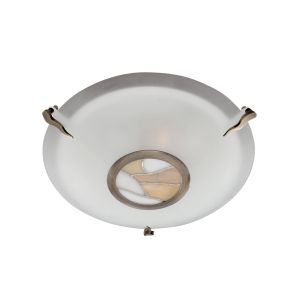 Tiffany Flush Glass Antique Brass Fitting - Amber Decro