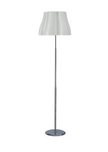 Miss Floor Lamp 3 Light E27, Gloss White/Polished Chrome