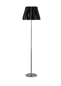 Miss Floor Lamp 3 Light E27, Gloss Black/Polished Chrome