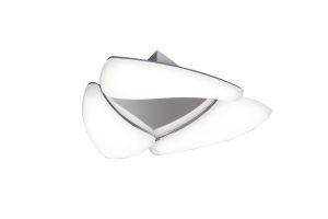 Mistral LED 40cm Flush Ceiling 18W LED 3000K, 1620lm, Polished Chrome/Frosted Acrylic, 3yrs Warranty