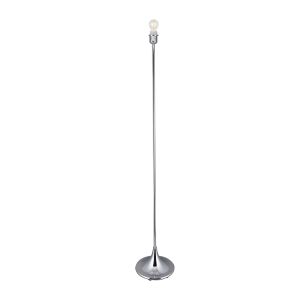 Crowne Round Curved Base Floor Lamp Without Shade, Inline Switch, 1 Light E27 Polished Chrome