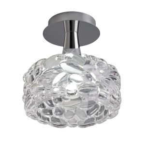 O2 Ceiling 1 Light E27 Large, Polished Chrome