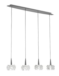 Artic Linear Pendant 4 Light G9 Line, Polished Chrome