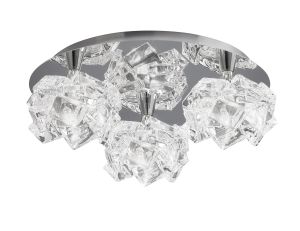 Artic 35cm Flush Ceiling 3 Light G9 Round Small, Polished Chrome