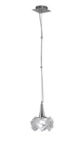 Artic 20cm Pendant 1 Light E27 Large, Polished Chrome