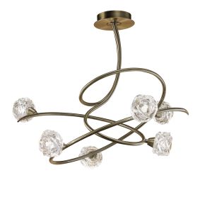 Maremagnum Ceiling 6 Light G9, Antique Brass