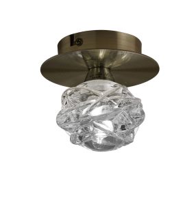 Maremagnum 12cm Ceiling 1 Light G9, Antique Brass