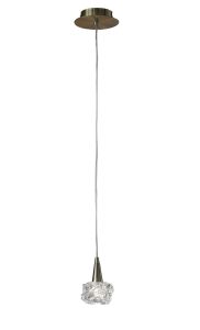 Maremagnum 12cm Pendant 1 Light G9, Antique Brass