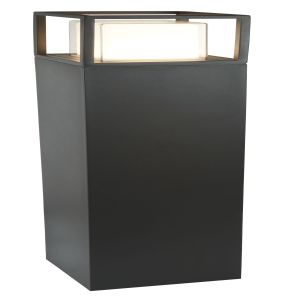 3843-900GY Ohio Outdoor LED Post (90cm Height), Dark Grey, Opal White/Clear Diffuser