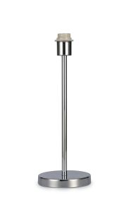 Cedar Round Base Medium Table Lamp Without Shade, Inline Switch, 1 Light E27 Polished Chrome