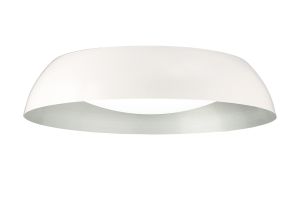 Argenta Flush Ceiling Large 30W LED 3000K, 3000lm, Matt White/Silver/White Acrylic, 3yrs Warranty