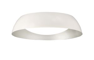 Argenta Flush Ceiling Small 18W LED 3000K, 1800lm, Matt White/Silver/White Acrylic, 3yrs Warranty
