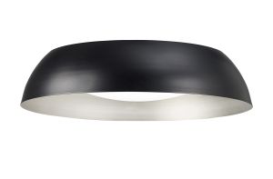 Argenta 60cm Flush Ceiling Large 30W LED 3000K, 3000lm, Matt Black/Silver/White Acrylic, 3yrs Warranty