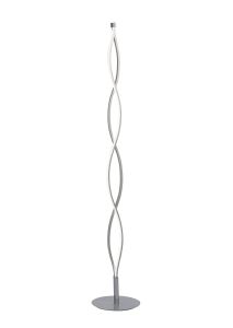 Sahara Floor Lamp 21W LED 3000K, 1470lm, Silver/Frosted Acrylic/Polished Chrome, 3yrs Warranty