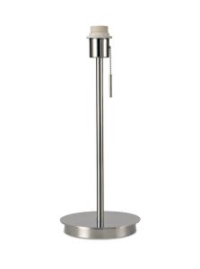 Carlton Round Flat Base Large Table Lamp Without Shade, Switched Lampholder, 1 Light E27 Polished Chrome