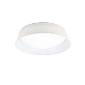 Nordica Flush Ceiling 21W LED 45CM Off White 3000K, 2100lm, White Acrylic With Ivory White Shade, 3yrs Warranty