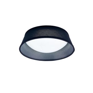 Nordica Flush Ceiling 12W LED 32CM Black 3000K, 120lm, White Acrylic With Black Shade, 3yrs Warranty