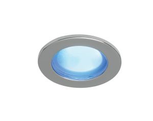 TAK SMALL RECESSED LED GROUND LIGHT STAINLESS STEEL CHROME WITH 4 RADIAL (COLOUR) LEDS /IP67