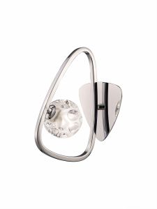 Lux Switched Wall Lamp 1 Light G9, Polished Chrome