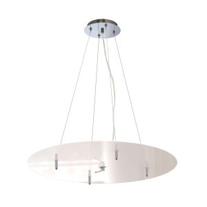 Nordica 66cm Pendant Kit 90CM, Polished Chrome/White Acrylic