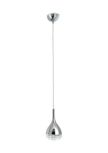 Khalifa 12.8cm Pendant 1 Light GU10 Polished Chrome