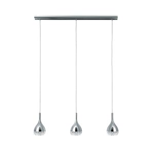 Khalifa Linear Pendant 3 Light GU10 Line Polished Chrome