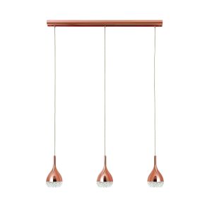 Khalifa Linear Pendant 3 Light GU10 Line Copper