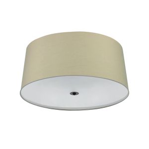 Argi Flush 3 Light E27 Round With Taupe Shade Brown Oxide