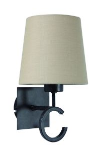 Argi Wall Lamp 1 Light E27 With Taupe Shade Brown Oxide
