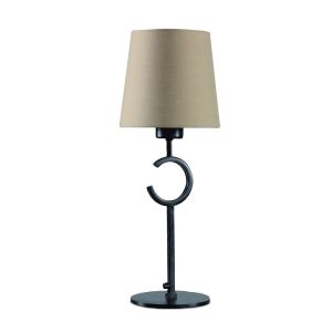 Argi Table Lamp 1 Light E27 Small With Taupe Shade Brown Oxide