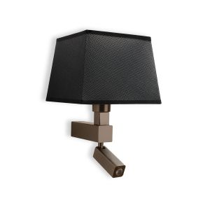 Bahia Wall Lamp 1 Light Without Shade E27 + Reading Light 3W LED Bronze 4000K, 200lm, 3yrs Warranty