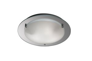 Brooklyn Flush Ceiling, 400mm Round, 3 Light E27 Polished Chrome