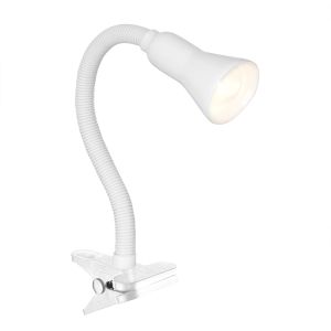 Desk Partners - White Flex Clip Task Lamp