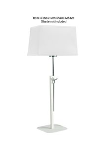 Habana Table Lamp Telescopic WITHOUT SHADE 1 Light E27 , Matt White/Polished Chrome