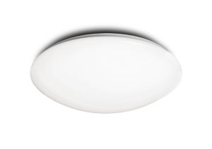 Zero E27 37cm Flush Ceiling/Wall 3x20W Medium, White Acrylic