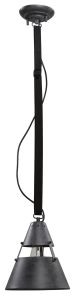 Industrial 21.5cm Ceiling 1 Light 40W E27 Oxide Metal, Black Belt