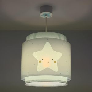 BABY DREAMS Childrens Pendant Lamp 1xE27 Star Blue