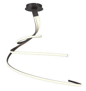 Nur Brown Oxide XL Semi Flush 80W LED 2800K, 6200lm, Frosted Acrylic/Brown Oxide, 3yrs Warranty