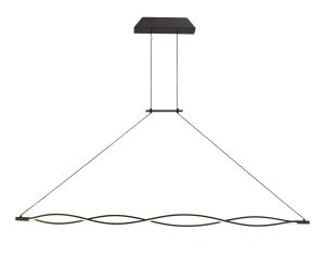 Sahara XL Linear Pendant 42W LED 2800K, 3400lm, Dimmable Frosted Acrylic, Brown Oxide, 3yrs Warranty