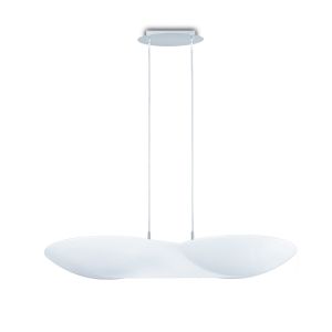 Flow Linear Pendant 6 Light GU10, Chrome , White