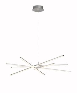 Star LED Pendant 100cm Round 60W 3000K, 4800lm, Dimmable Silver/Frosted Acrylic/Polished Chrome, 3yrs Warranty