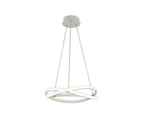 Infinity 51cm Blanco Pendant 42W LED 2800K, 3400lm, Dimmable White/White Acrylic, 3yrs Warranty