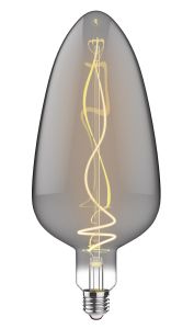 Classic Style LED Type G E27 Dimmable 220-240V 4W 2100K, 120lm, Smoke Finish, 3yrs Warranty